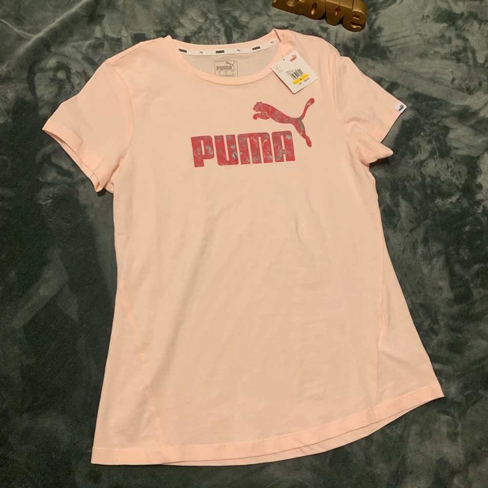 Puma light pink shirt.